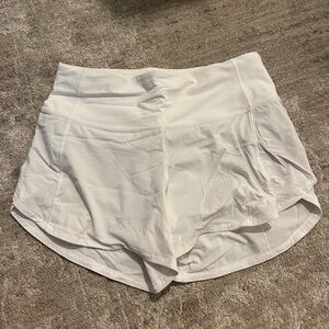 Women’s lululemon white athletic shorts size 2 tall